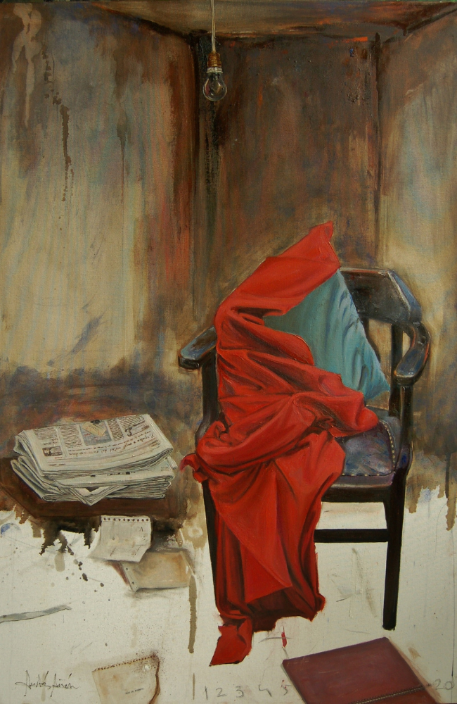 AÚN TE ESPERO. Óleo sobre tela. 73x92