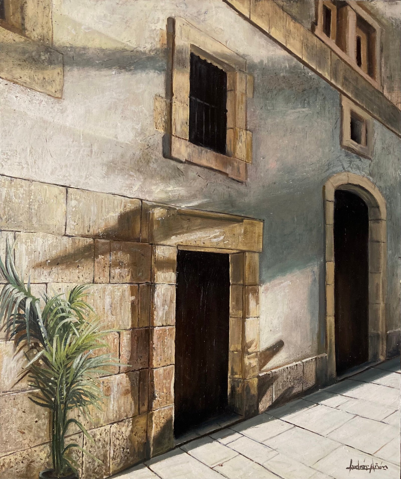 CARRER DE LA PALLA. Óleo sobre tabla. 55x46