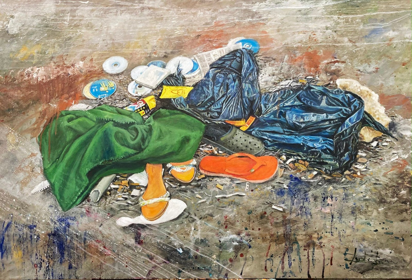 NATURALEZA MUERTA. Óleo sobre tabla. 60x86