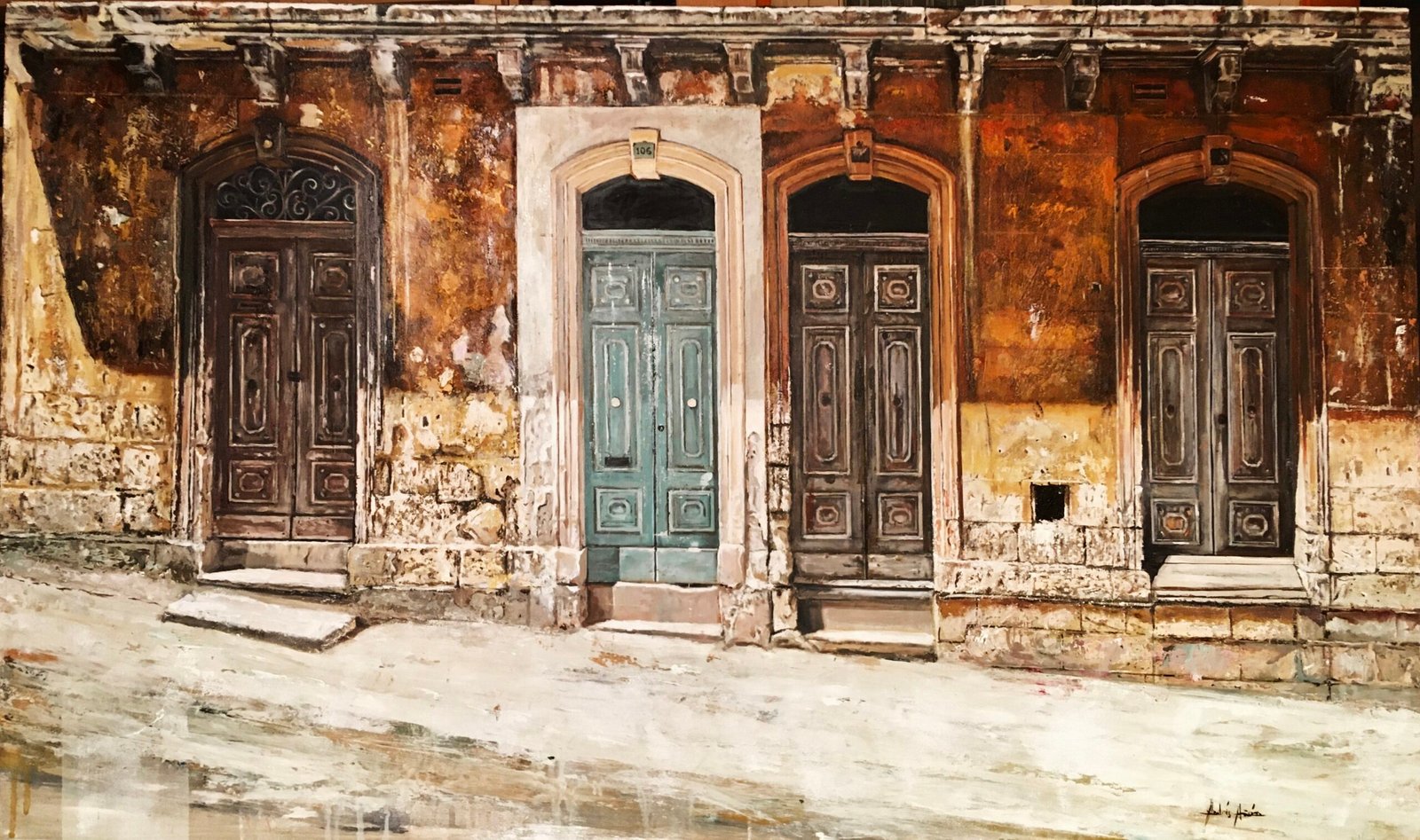 LA PÁTINA DEL TIEMPO. Óleo sobre tabla. 60x100